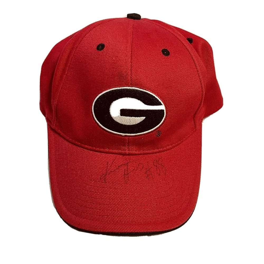 Georgia Bulldogs Dawgs Football Autographed #88 Adjustable Hat Cap Red Men